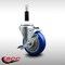 Service Caster 4'' SS Blue Poly Swivel 7/8'' Expanding Stem Caster with Brake SCC-SSEX20S414-PPUB-BLUE-TLB-78 - alternate 2
